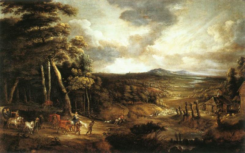 UDEN, Lucas van Landscape with the Flight into Egypt  wt China oil painting art